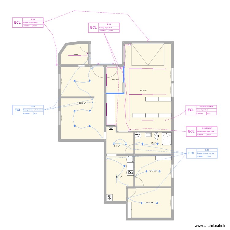 Local_Pro_Siorac_Elec_ECL. Plan de 0 pièce et 0 m2