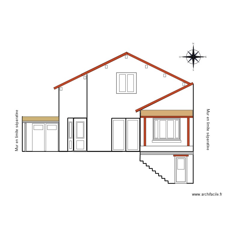 Plan de facade avant projet GARIN X. Plan de 0 pièce et 0 m2