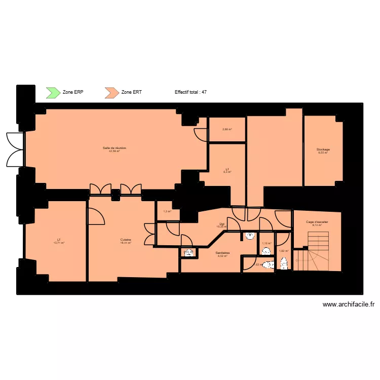 Clermont-Ferrand Gaillard R-1 - ERP. Plan de 18 et 175 m² Clermont-Ferrand Gaillard R-1 - ERP. Plan de 18 et 175 m²