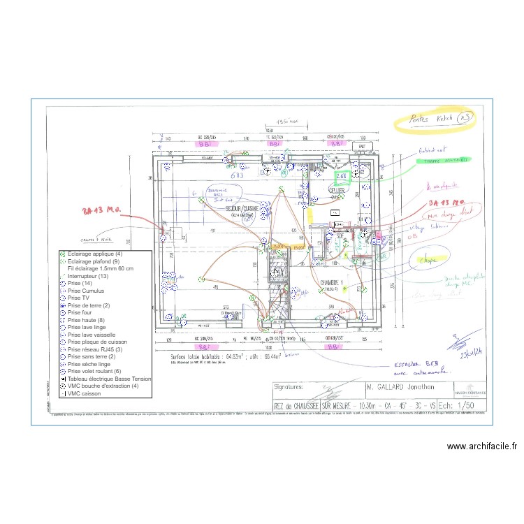 GALLARD ELECTRICITE RDC. Plan de 0 pièce et 0 m2