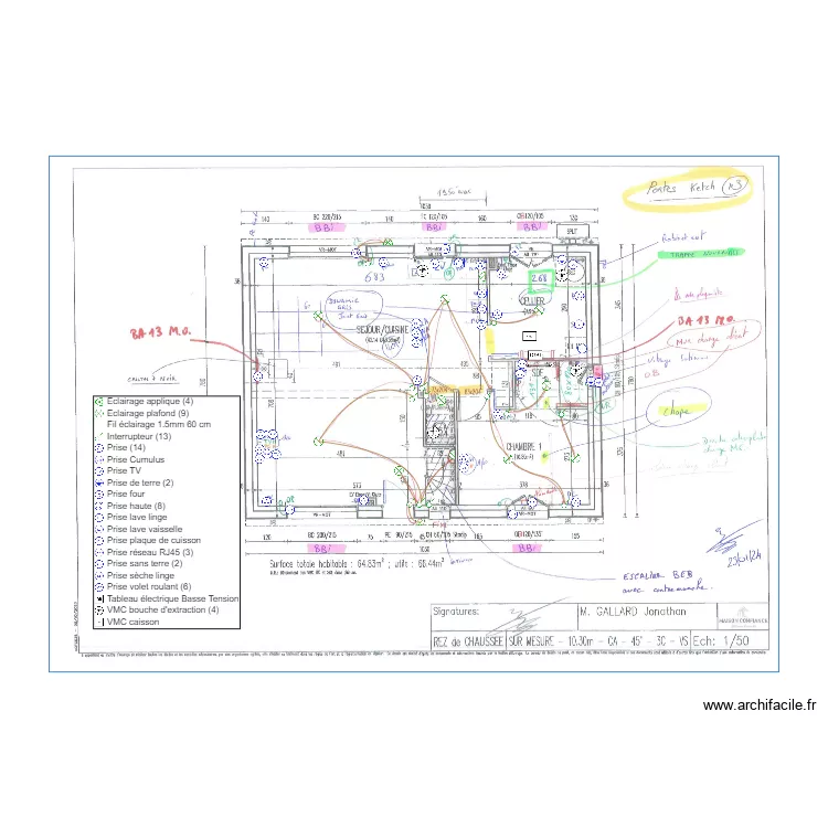 GALLARD ELECTRICITE RDC. Plan de 