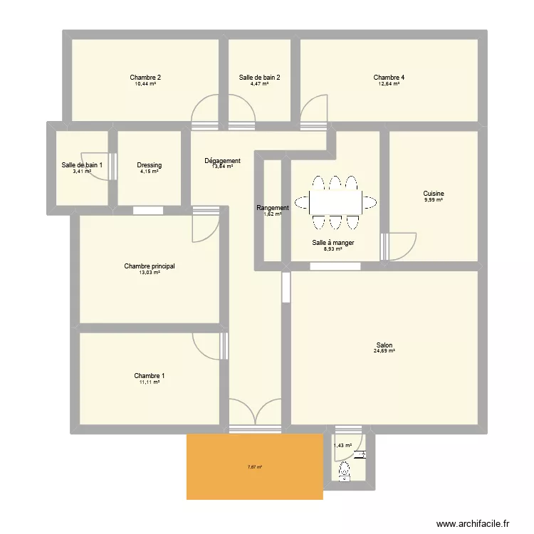 Ma maison pp 4cbres 16. Plan de 13 et 120 m² Ma maison pp 4cbres 16. Plan de 13 et 120 m²