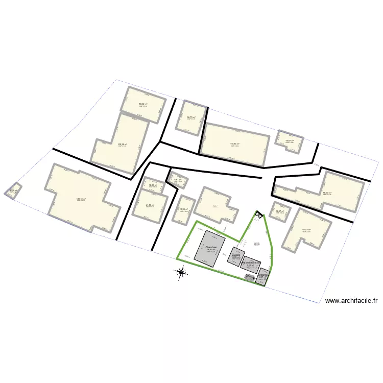 plan de masse. Plan de 0 pièce et 0 m2