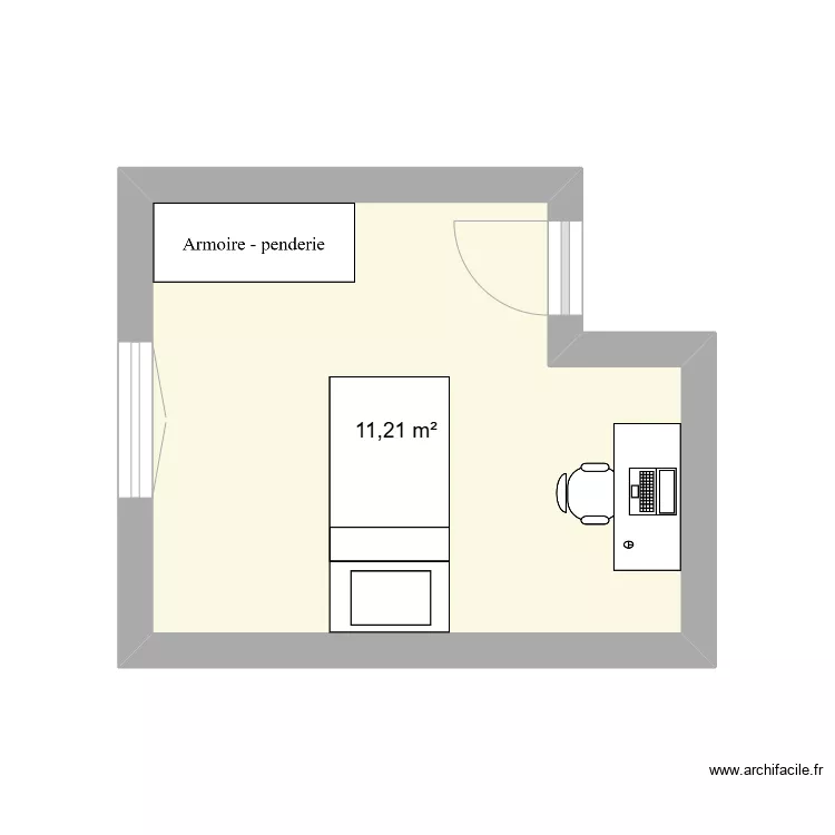 chambre Samuel. Plan de 