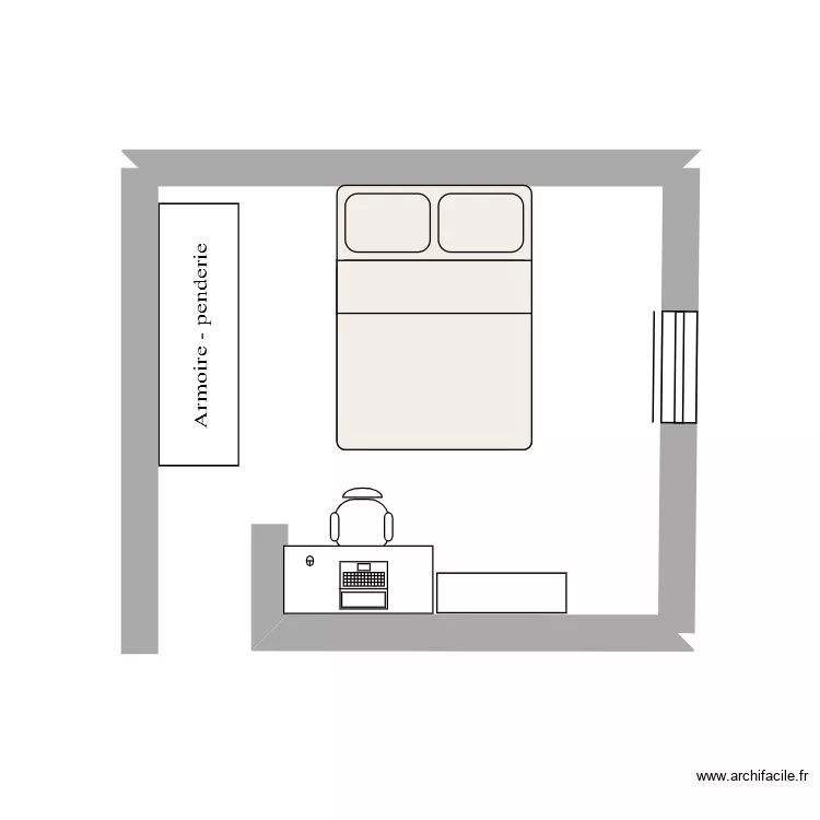 chambre hugo. Plan de 