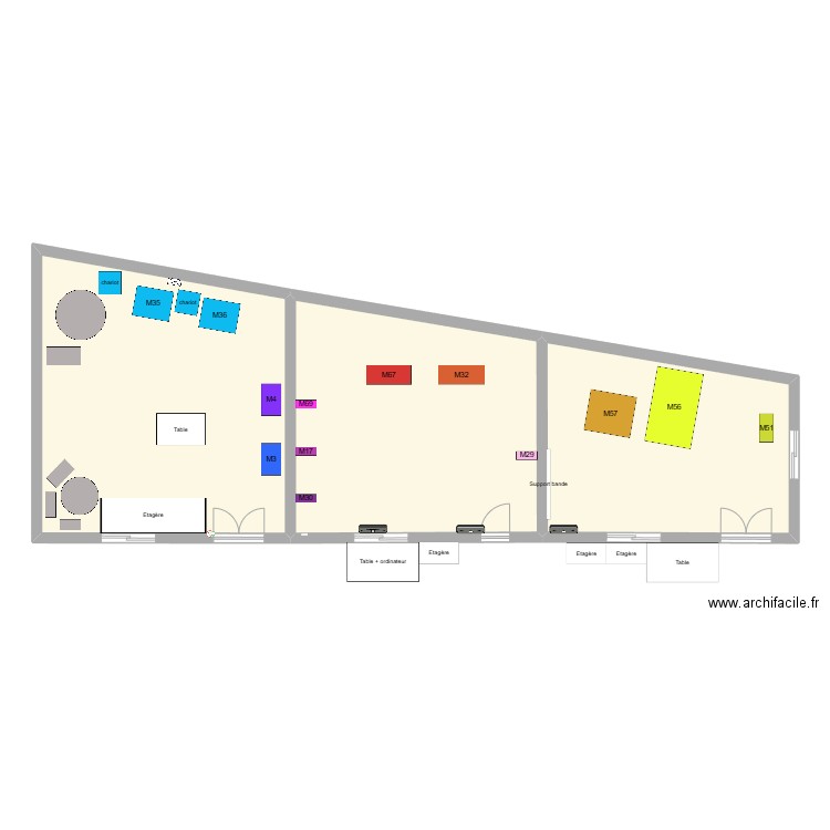 atelier polissage actuel PRESENTATION. Plan de 3 pièces et 119 m2