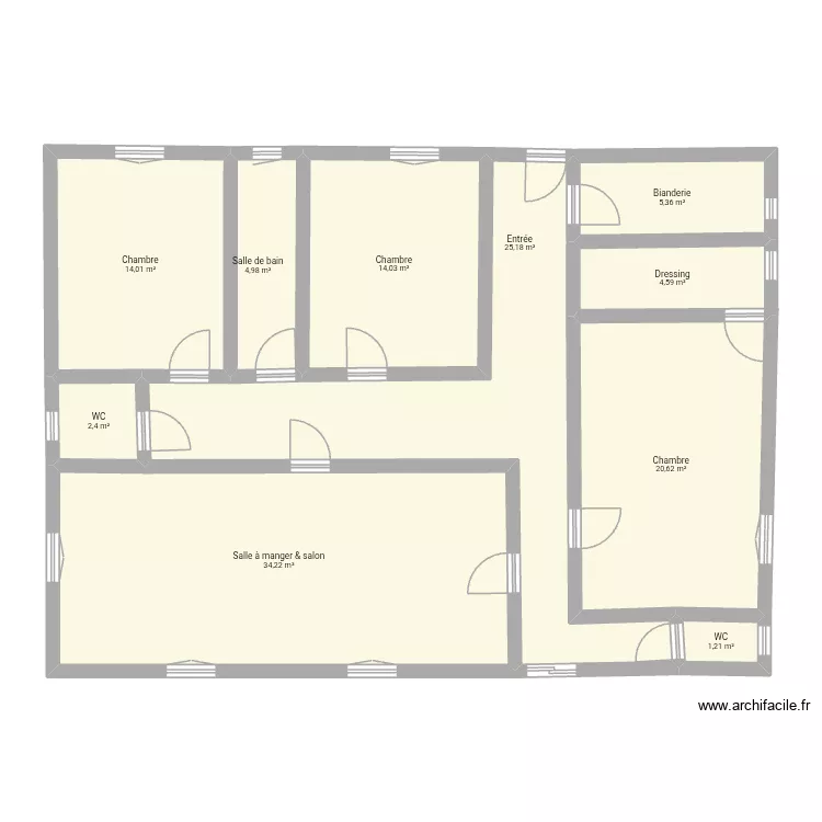 Ghj. Plan de 10  et 127 m²