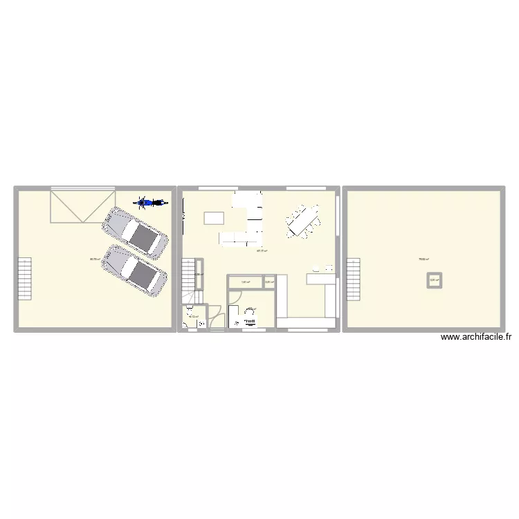 Maison 1. Plan de 9  et 242 m²