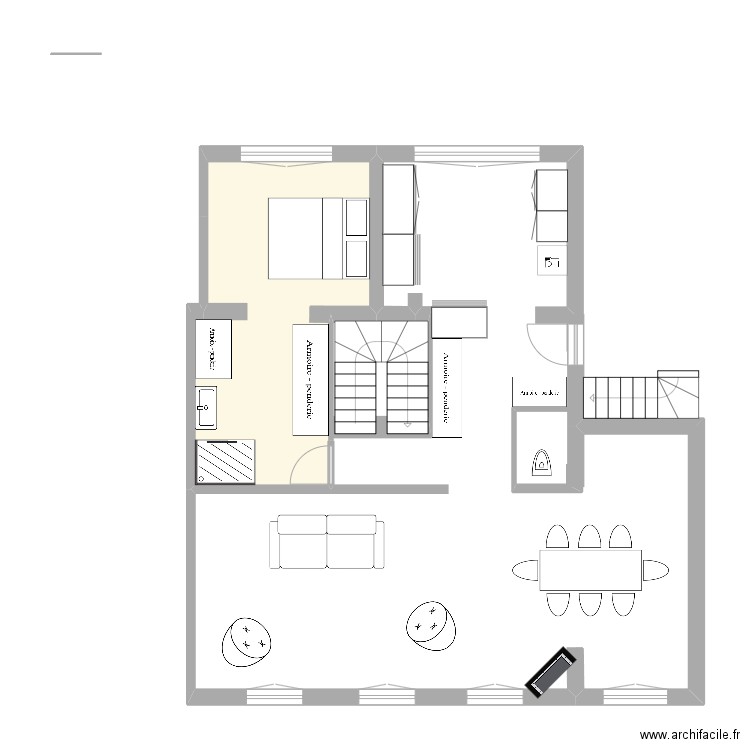 lagny petite  sans extension inversé. Plan de 9 pièces et 62 m2