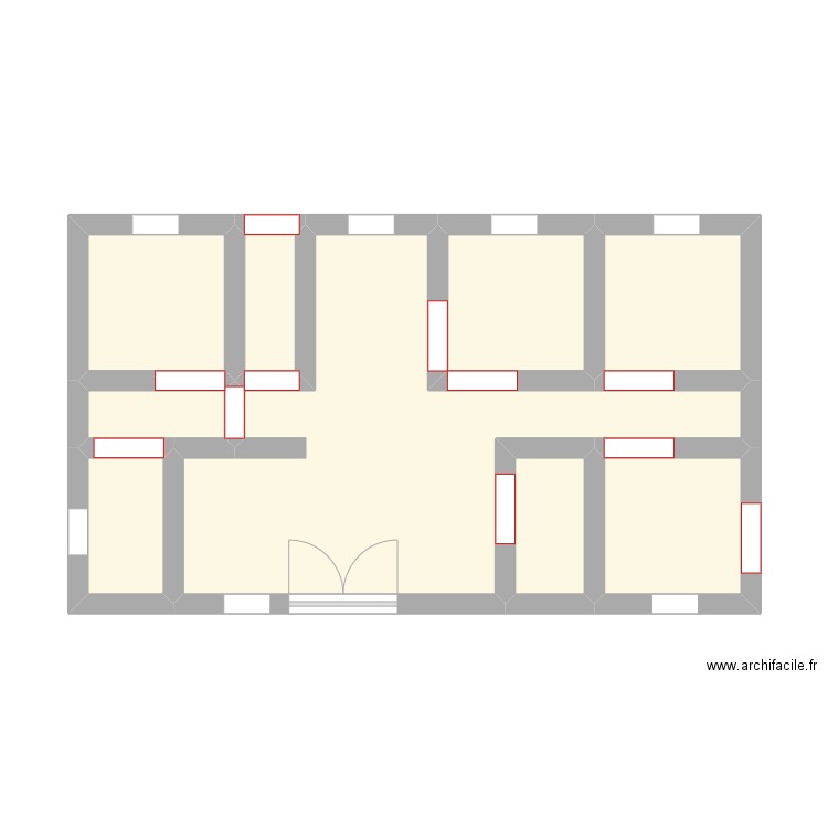 plan clinique. Plan de 9 pièces et 33 m2