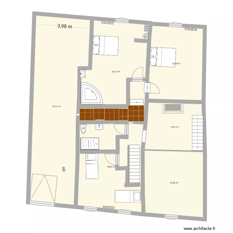 atti cote 2020 ETAGE 20 d&eacute;c 2025. Plan de 8  et 578 m²