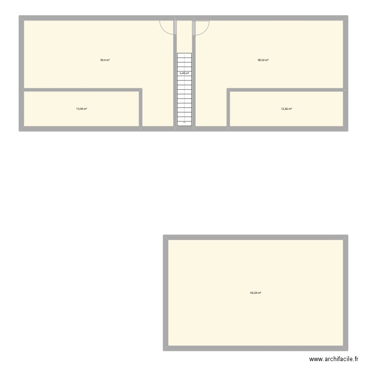 12345. Plan de 6 pièces et 163 m2