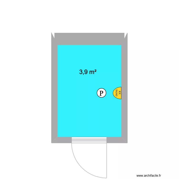 RADIOLOGIE Dr BEHAGUE. Plan de 1 Pièce et 4 m² RADIOLOGIE Dr BEHAGUE. Plan de 1 Pièce et 4 m²