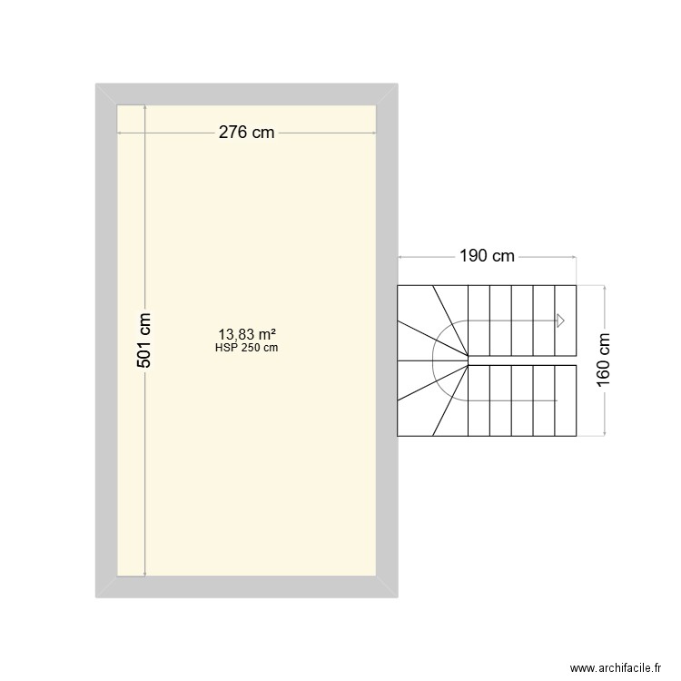 Maison du Parc. Plan de 1 pièce et 14 m2