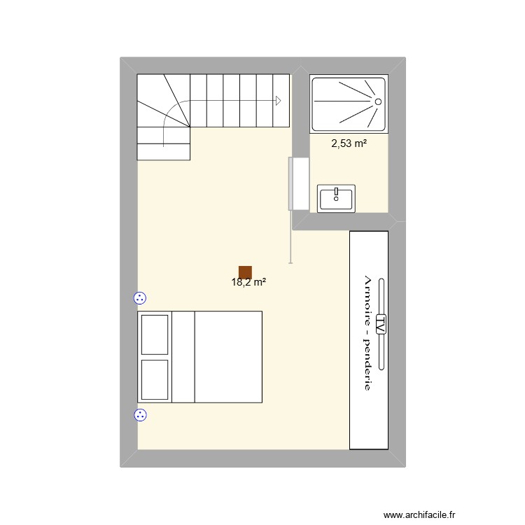 Chambre. Plan de 0 pièce et 0 m2