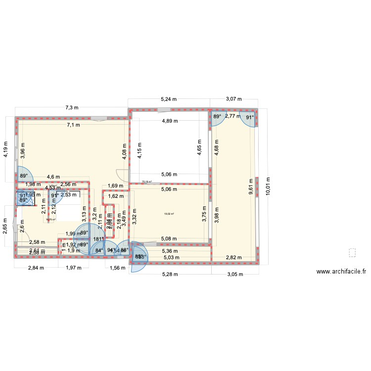 RDC Aménagé.  2. Plan de 6 pièces et 111 m2