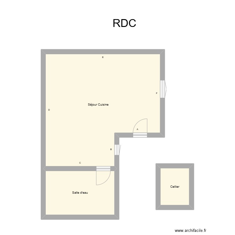 350602288. Plan de 3 pièces et 50 m2