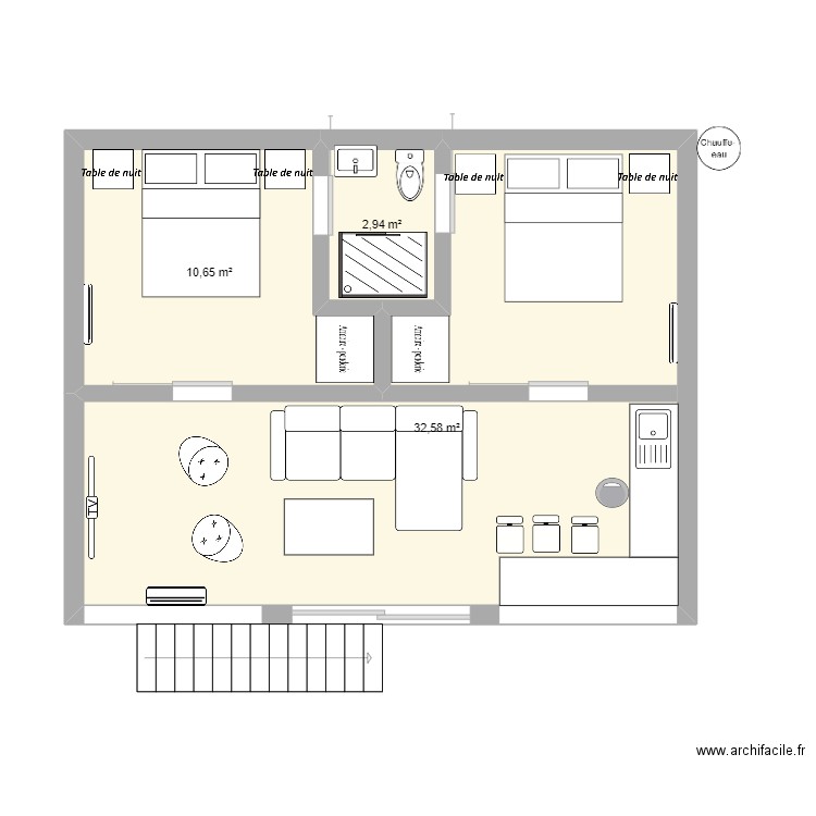 AirBnB. Plan de 0 pièce et 0 m2