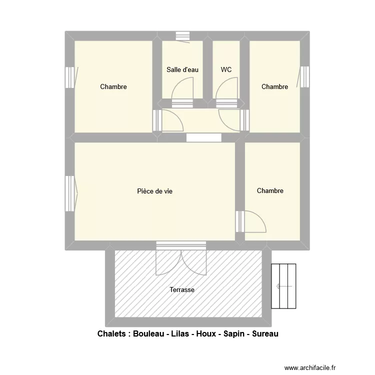 Plans GR1372 1373 1374 1375 1381. Plan de 7  et 38 m²