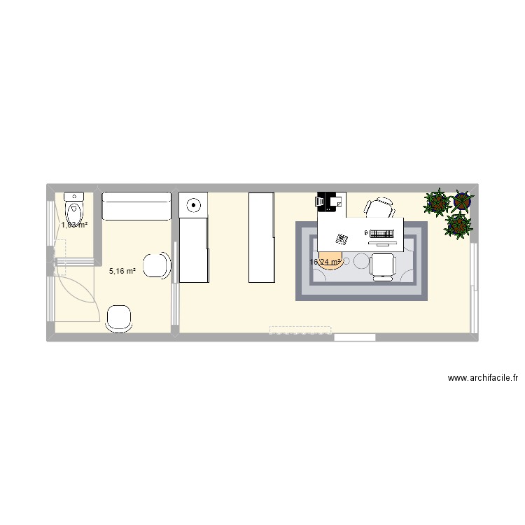 Bureau Lydie. Plan de 0 pièce et 0 m2