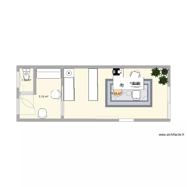 Bureau Lydie. Plan de 