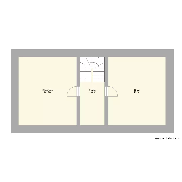 Plans maison La Souche Sous-sol. Plan de 3  et 63 m²