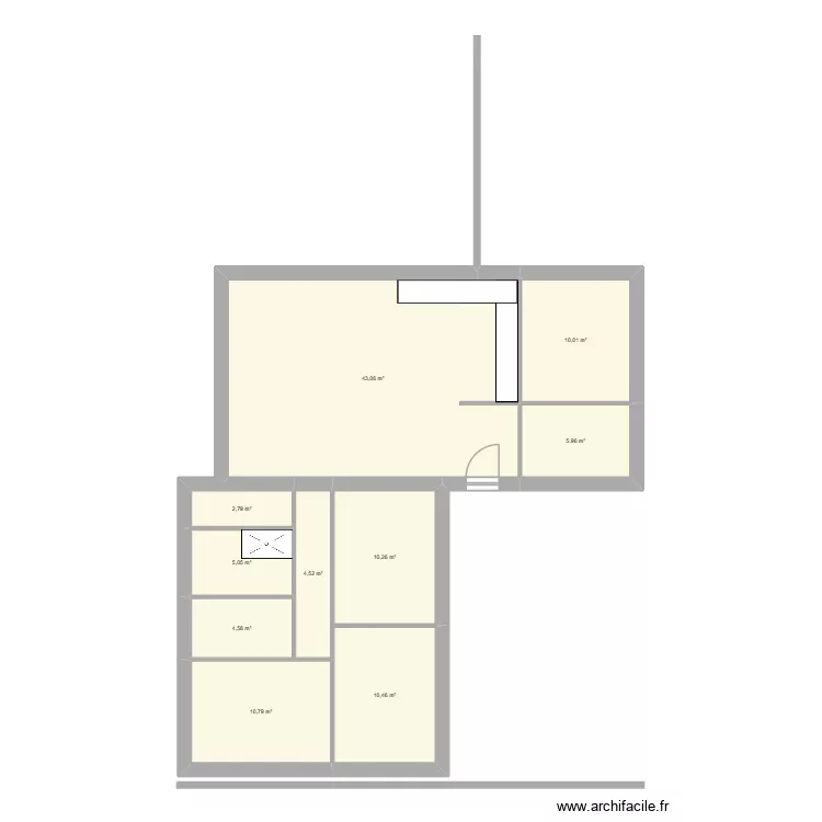 new plan. Plan de 10  et 107 m²