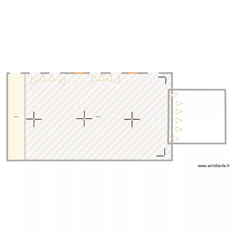 E. Mame. Plan de 2 pièces et 266 m² E. Mame. Plan de 2 pièces et 266 m²