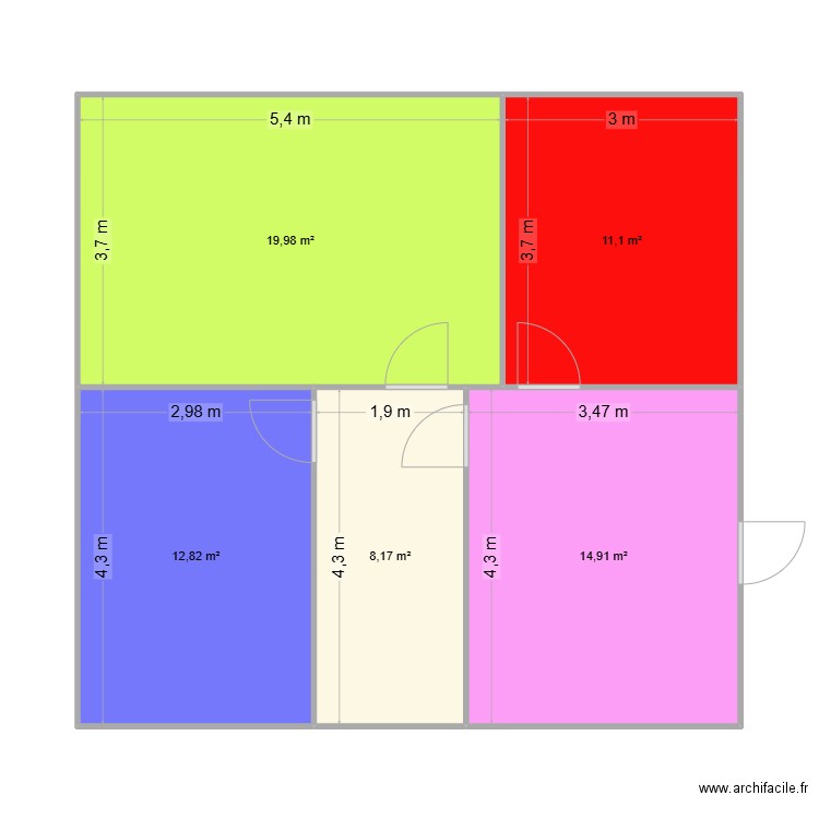 Cave maison marange. Plan de 5 pièces et 67 m2