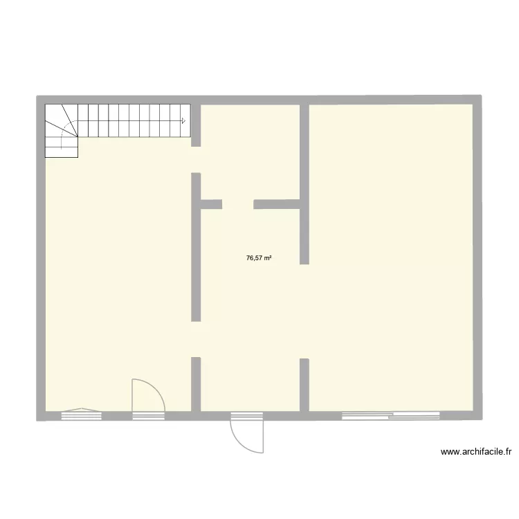 Maison La tour. Plan de 1  et 77 m²