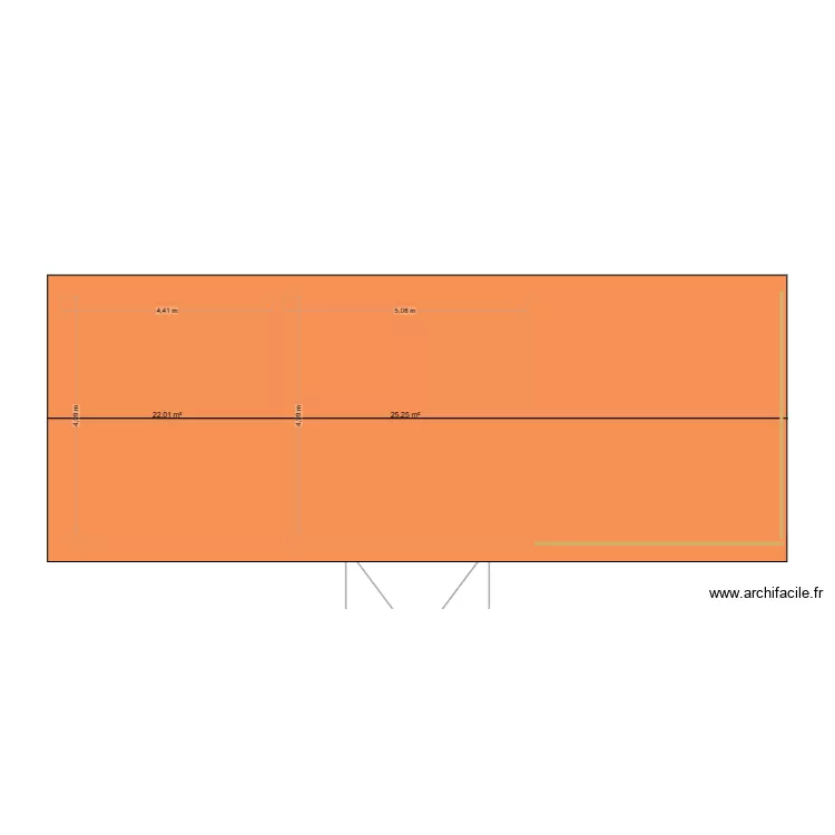GARAGE. Plan de 2 pièces et 47 m²