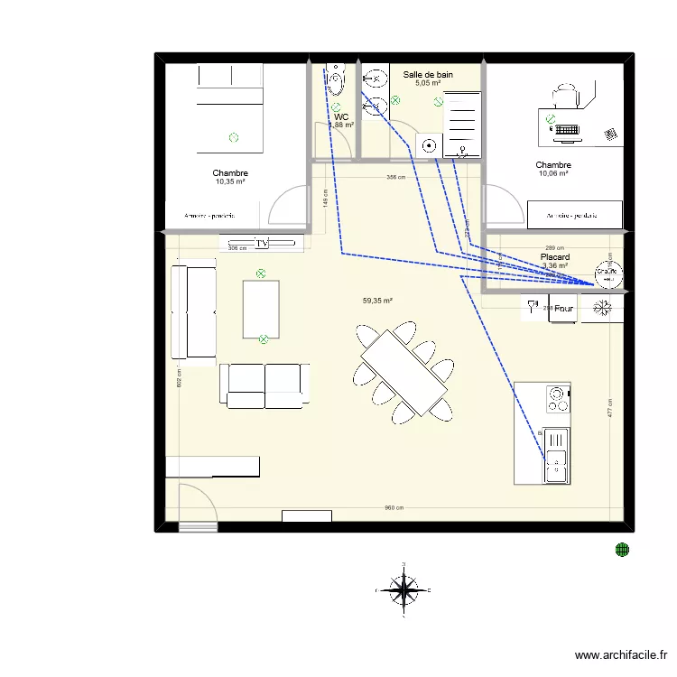 projet maison. Plan de 