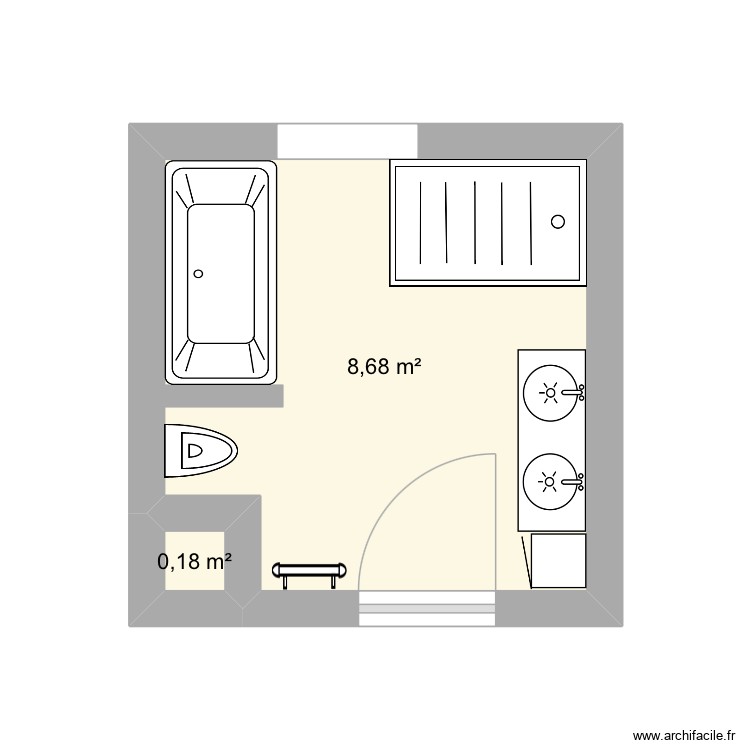 Salle de bain. Plan de 0 pièce et 0 m2