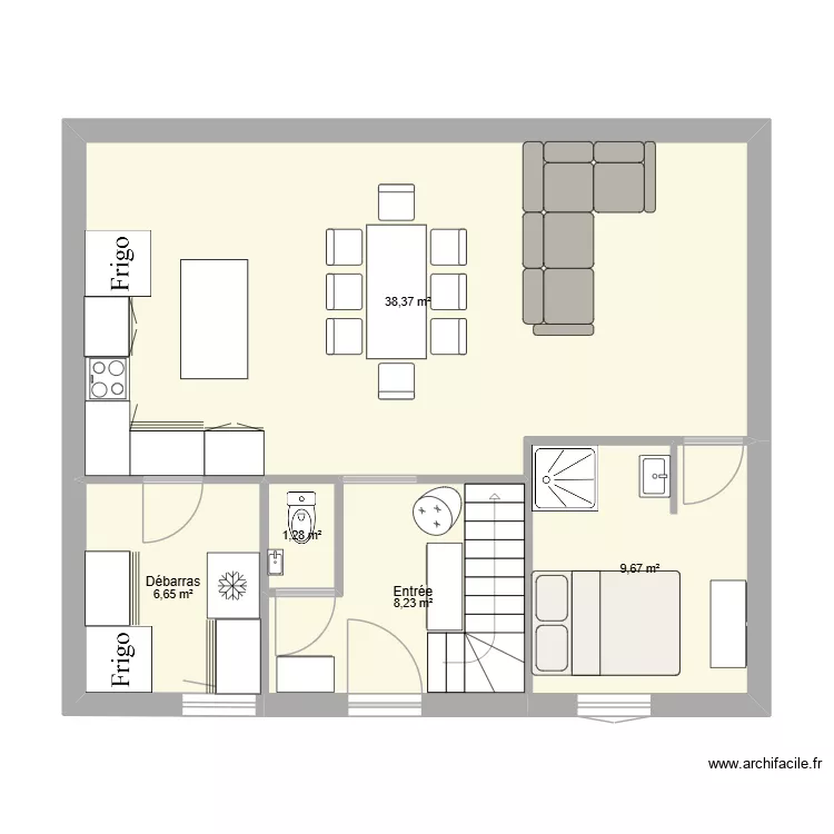 essai2. Plan de 5  et 64 m²