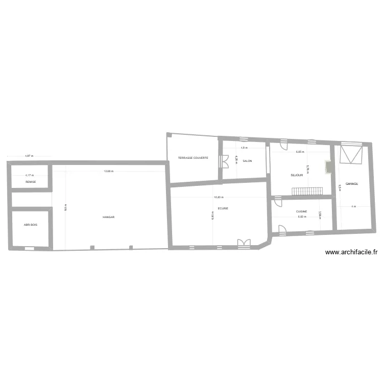 AUSSAC locataire RDC. Plan de 