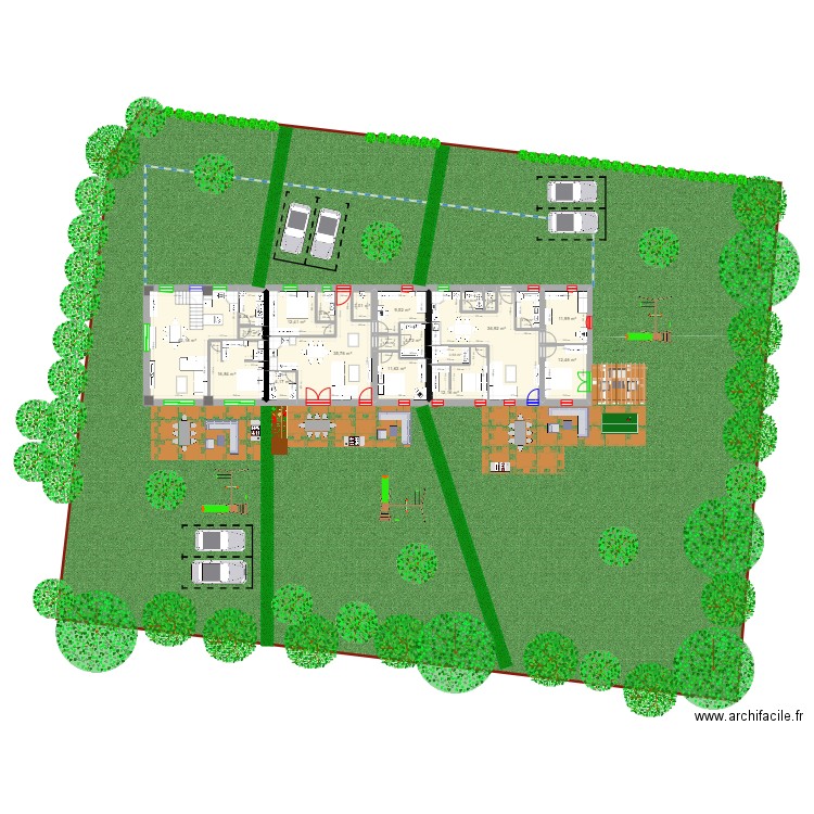 plan_Couloume après travaux V3. Plan de 0 pièce et 0 m2