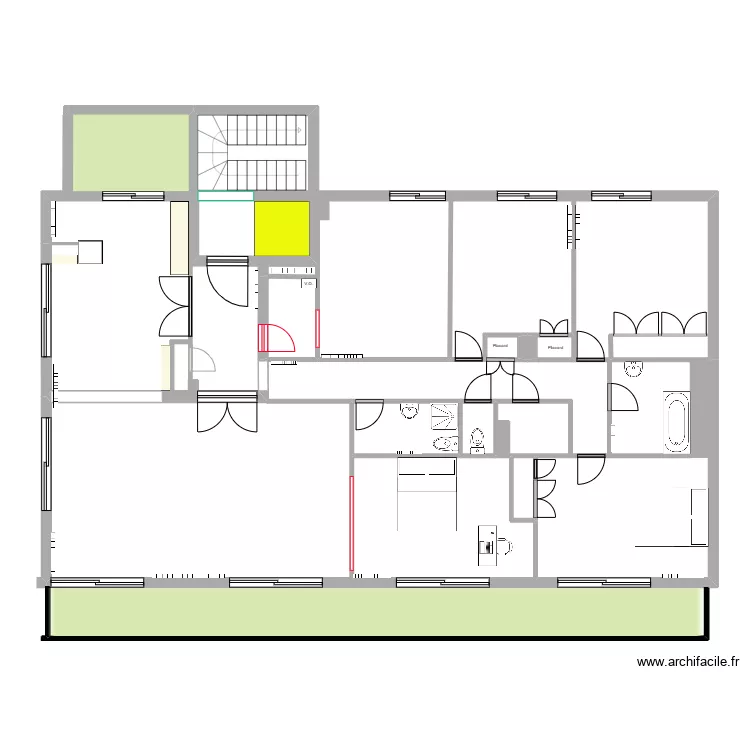Appartement Enghien 157 m&sup2; modifi&eacute; 1. Plan de 