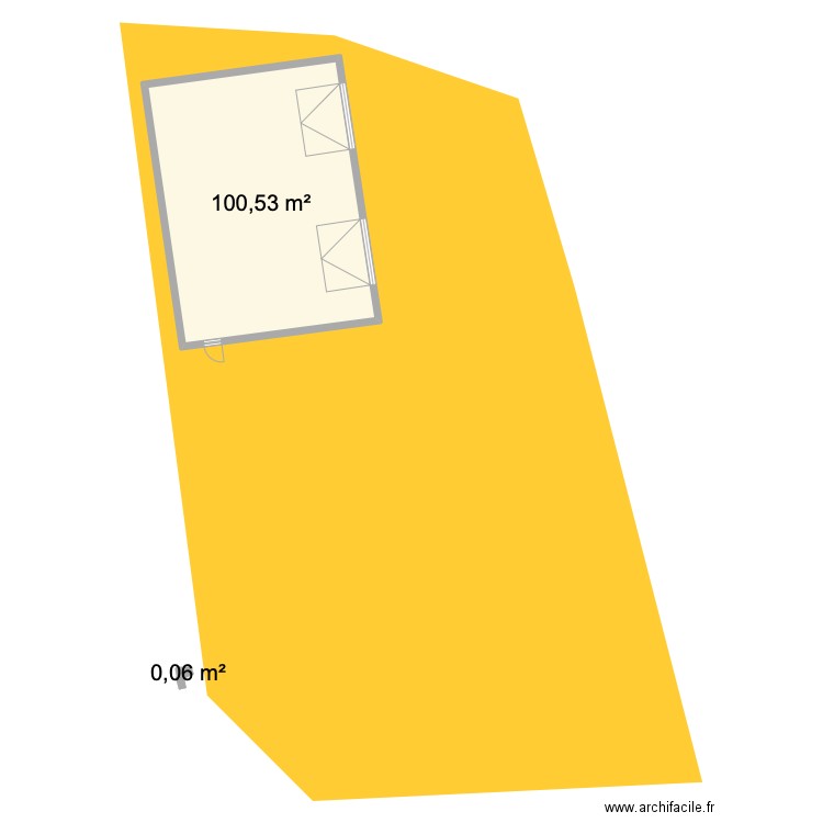 garage 2. Plan de 2 pièces et 101 m2