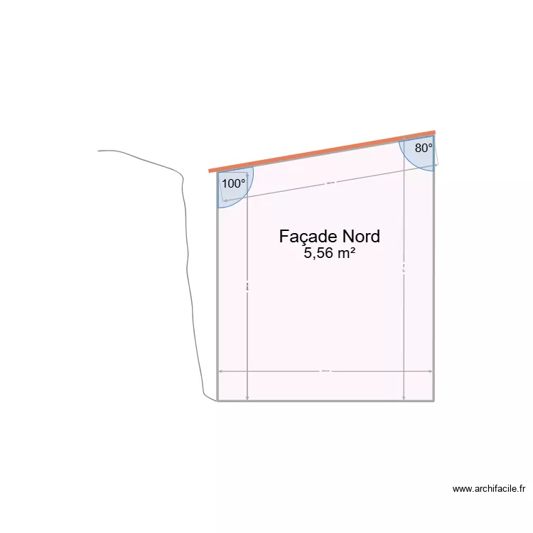 Fa&ccedil;ade Nord. Plan de 