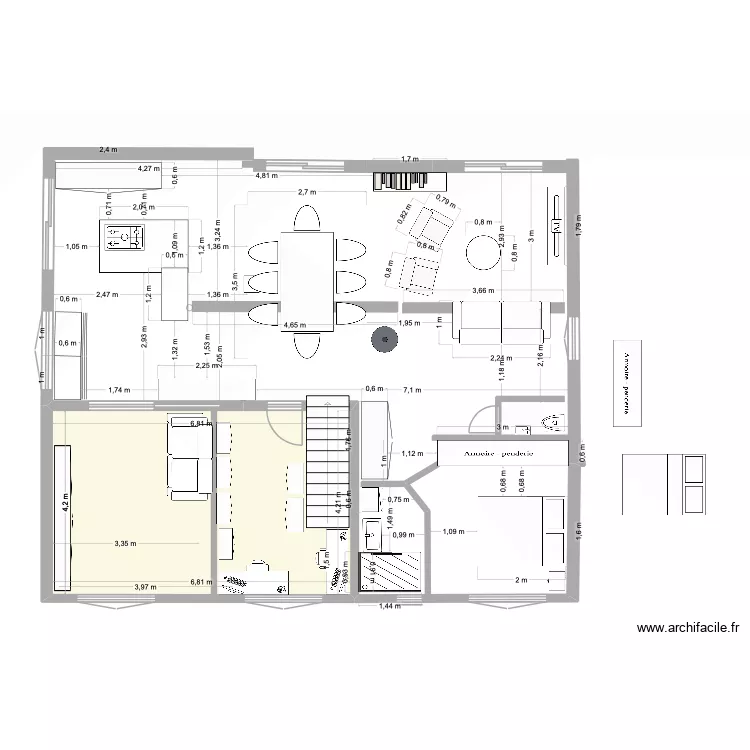 Obernai 1 modifi&eacute;. Plan de 1  et 29 m²