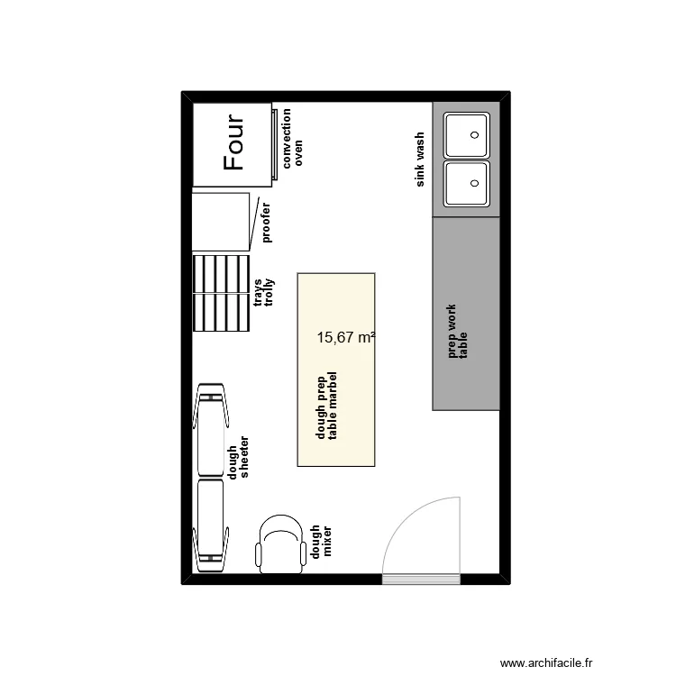 KITCHEN&RESTAU SORFA (pastry). Plan de KITCHEN&RESTAU SORFA (pastry). Plan de