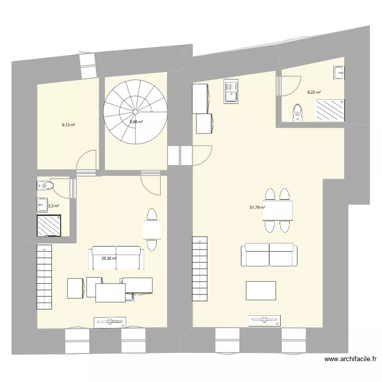 Saint Tr&eacute;oldy. Plan de 
