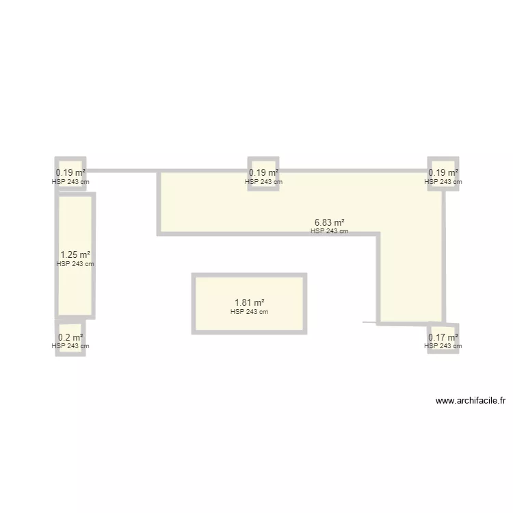 plan4. Plan de 8  et 11 m²