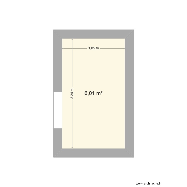 sdb les tilleuils. Plan de 1 pièce et 6 m2