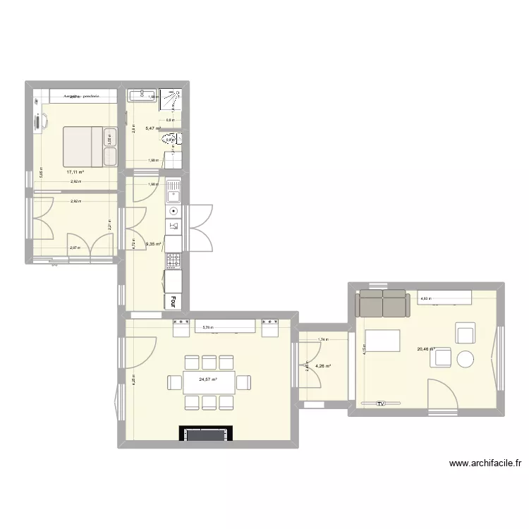 Rénovation. Plan de 6 Pièces et 81 m² Rénovation. Plan de 6 Pièces et 81 m²