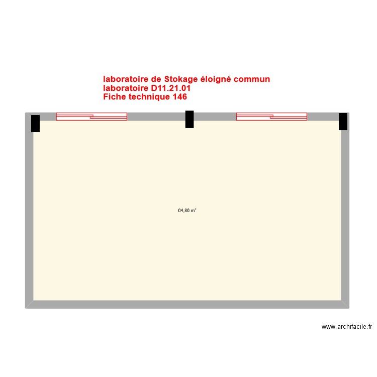 laboratoire stockage éloigné v0. Plan de 0 pièce et 0 m2
