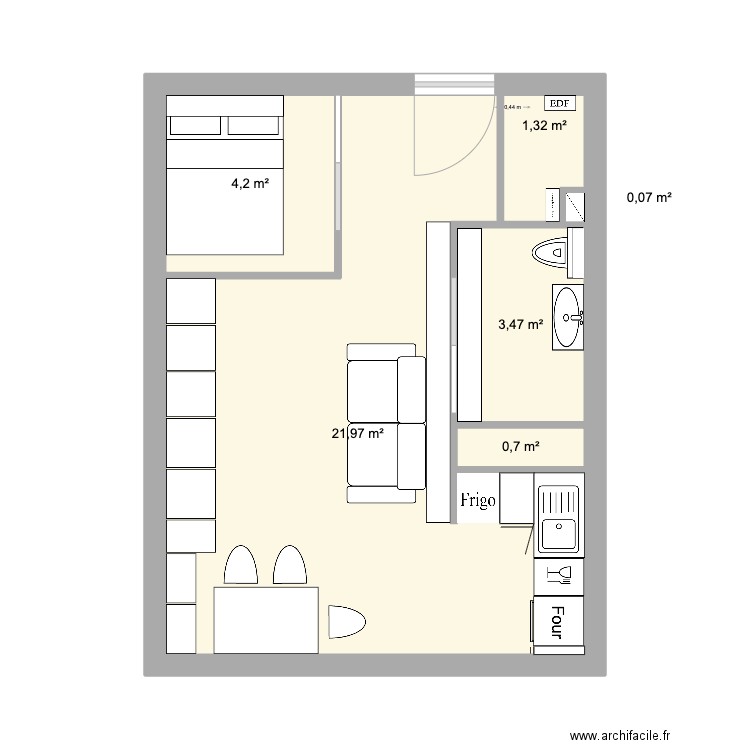 PLAN 9 AV LEMERAY - NEW IDEA 9 SEP. Plan de 6 pièces et 32 m2