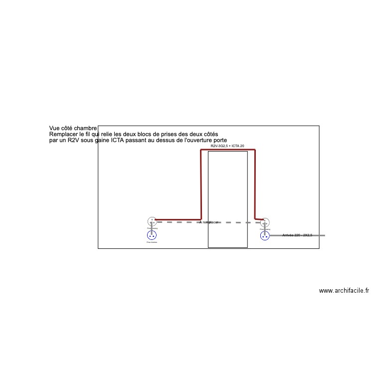 Saint Bres dressing cloison chambre elec. Plan de 0 pièce et 0 m2