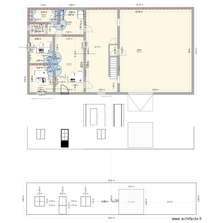 Saint Bauzille. Plan de 9 pièces et 190 m2