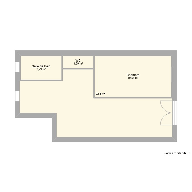 carry 2. Plan de 4 pièces et 54 m2